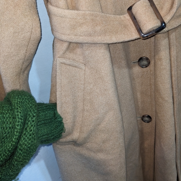 Lauren Ralph Lauren Camel Hair Trench Coat Size 8 - Picture 7 of 13